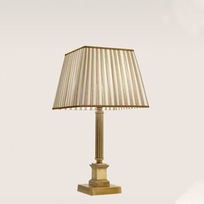 1L TABLE LAMP SATIN BURNISHED-FABRIC L.35 P.35 H.68 (28SHADE)