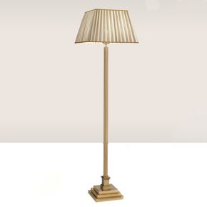 1L FLOOR LAMP SATIN BURNISHED-FABRIC L.45 P.45 H.168 (30SHADE)