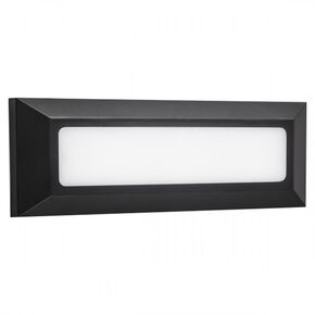 ΑΠΛΙΚΑ LED ΣΚΑΛΙΟΥ 3WATT ΜΑΥΡΟ 3000Κ - ΤΟΊΧΟΥ ΦΩΤΙΣΤΙΚΆ 