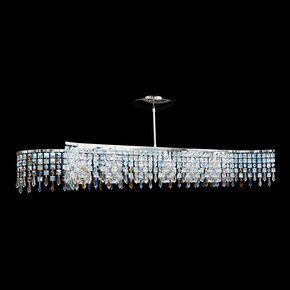 NEOCLASSICAL HANDMADE LIGHTING > MINIMAL DITS > PENDANT ZIC MULTI-LIGHT 6Φ STRAIGHT CURVE SWAROVSKI CRYSTALS - ΚΡΕΜΑΣΤΆ ΦΩΤΙΣΤΙΚΆ