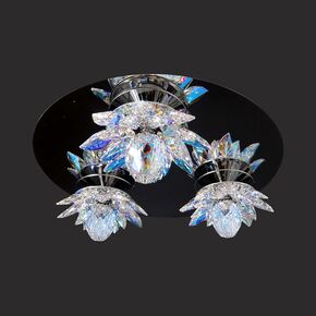NEOCLASSICAL HANDMADE LIGHTING > MINIMAL DITS > CEILING LAMP NUFARO 3Φ SWAROVSKI CRYSTALS - CEILING LIGHTS