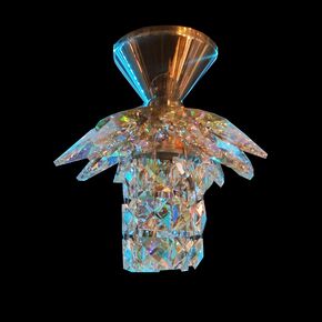 NEOCLASSICAL HANDMADE LIGHTING > MINIMAL DITS > CEILING LAMP AGELO 1Φ SWAROVSKI CRYSTALS - CEILING LIGHTS