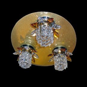 NEOCLASSICAL HANDMADE LIGHTING > MINIMAL DITS > CEILING LAMP AGELO 3Φ SWAROVSKI CRYSTALS - CEILING LIGHTS