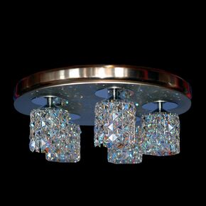 NEOCLASSICAL HANDMADE LIGHTING > MINIMAL DITS > CEILING LAMP ZIC 5Φ IN SWAROVSKI CRYSTALS - CEILING LIGHTS