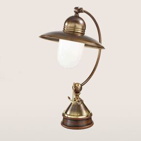 1L TABLE LAMP SHADED BURNISHED-WHITE  D.26 H.47 SP.MAX 33