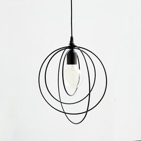 PENDANTS SINGLE LIGHT FROM WIRE FROM ROTATING CIRCLES