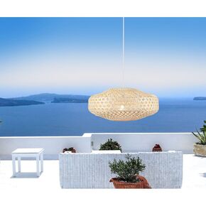 INTERIOR > MODERN MINIMAL LIGHTING > CEILING PENDANTS > PENDANT LIGHT DIAMETER 61 CM HEIGHT 28 CM 01317-04 RATTAN E27, LED - MODERN LIGHTING