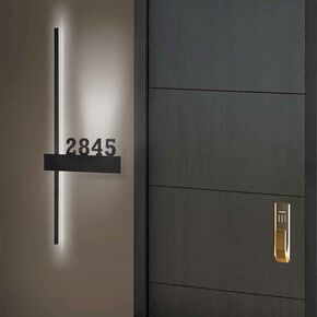 INTERIOR > MODERN MINIMAL LIGHTING > WALL SCONCES > ROOM NUMBERING LIGHT 01325-18 WIDTH 30 CM HEIGHT 80 CM DISTANCE FROM WALL 3.5 CM METAL 15W LED 3000K, 1100 LM - WALL LIGHTS