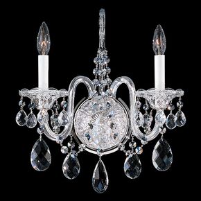 SCHONBEK CRYSTAL CLASSIC LIGHTING > WALL SCONCES > STERLING 1 LIGHT 220V WALL SCONCE IN SILVER WITH CLEAR CRYSTALS FROM SWAROVSKI® - ΦΩΤΙΣΤΙΚΆ ΤΟΊΧΟΥ