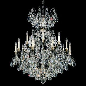 CLASSIC CRYSTAL LIGHTING SCHONBEK > CEILING > RENAISSANCE 16 LIGHT 220V CHANDELIER IN BLACK WITH CLEAR HERITAGE CRYSTAL - ΦΩΤΙΣΤΙΚΆ ΟΡΟΦΉΣ