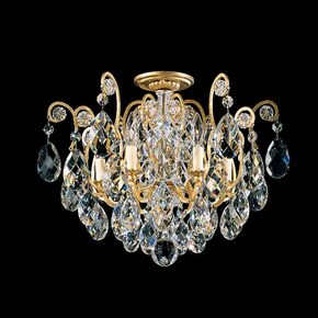 SCHONBEK CLASSIC CRYSTAL LIGHTING > CEILING > RENAISSANCE 6 LIGHT 220V CLOSE TO CEILING IN HEIRLOOM GOLD WITH CLEAR HERITAGE CRYSTAL - ΦΩΤΙΣΤΙΚΆ ΟΡΟΦΉΣ
