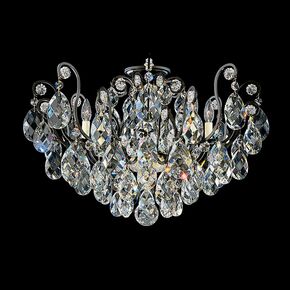 SCHONBEK CLASSIC CRYSTAL LIGHTING > CEILING > RENAISSANCE 8 LIGHT 220V CLOSE TO CEILING IN BLACK WITH CLEAR HERITAGE CRYSTAL - ΦΩΤΙΣΤΙΚΆ ΟΡΟΦΉΣ