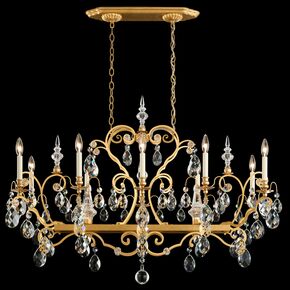 CLASSIC CRYSTAL LIGHTING SCHONBEK > CHANDELIERS > RENAISSANCE 12 LIGHT 220V CHANDELIER IN HEIRLOOM GOLD WITH CLEAR HERITAGE CRYSTAL - PENDANT LIGHTS
