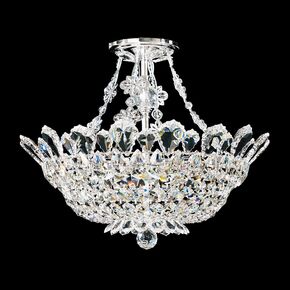 SCHONBEK CLASSIC CRYSTAL LIGHTING > CEILING LAMPS > TRILLIANE 8 LIGHT 220V CLOSE TO CEILING IN SILVER WITH CLEAR CRYSTALS FROM SWAROVSKI® - ΦΩΤΙΣΤΙΚΆ ΟΡΟΦΉΣ