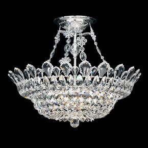 SCHONBEK CRYSTAL CLASSIC LIGHTING > CEILING LAMPS > TRILLIANE 10 LIGHT 220V CLOSE TO CEILING IN SILVER WITH CLEAR CRYSTALS FROM SWAROVSKI® - ΦΩΤΙΣΤΙΚΆ ΟΡΟΦΉΣ