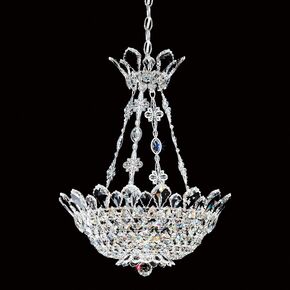 CLASSIC CRYSTAL LIGHTING SCHONBEK > CHANDELIERS > TRILLIANE 8 LIGHT 220V CHANDELIER IN SILVER WITH CLEAR CRYSTALS FROM SWAROVSKI® - PENDANT LIGHTS