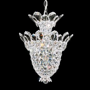 CLASSIC CRYSTAL LIGHTING SCHONBEK > CHANDELIERS > TRILLIANE 5 LIGHT 220V CHANDELIER IN SILVER WITH CLEAR CRYSTALS FROM SWAROVSKI® - PENDANT LIGHTS