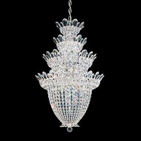 CLASSIC CRYSTAL LIGHTING SCHONBEK > CHANDELIERS > TRILLIANE 24 LIGHT 220V CHANDELIER IN SILVER WITH CLEAR CRYSTALS FROM SWAROVSKI® - PENDANT LIGHTS