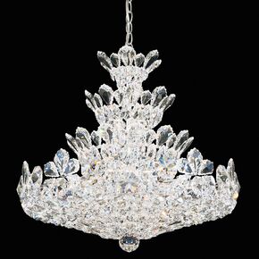 CLASSIC CRYSTAL LIGHTING SCHONBEK > CHANDELIERS > TRILLIANE 24 LIGHT 220V CHANDELIER IN SILVER WITH CLEAR CRYSTALS FROM SWAROVSKI® - PENDANT LIGHTS