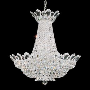 CLASSIC CRYSTAL LIGHTING SCHONBEK > CHANDELIERS > TRILLIANE 24 LIGHT 220V CHANDELIER IN SILVER WITH CLEAR CRYSTALS FROM SWAROVSKI® - PENDANT LIGHTS