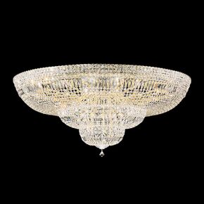 SCHONBEK CRYSTAL CLASSIC LIGHTING > CEILING LAMPS > PETIT CRYSTAL DELUXE 36 LIGHT 220V CLOSE TO CEILING IN RICH AUERELIA GOLD WITH CLEAR CRYSTALS FROM SWAROVSKI® - ΦΩΤΙΣΤΙΚΆ ΟΡΟΦΉΣ