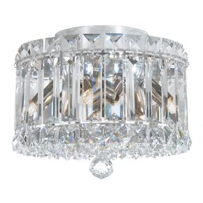 CLASSIC CRYSTAL LIGHTING SCHONBEK > CEILING LAMPS > PLAZA 4 LIGHT 220V CLOSE TO CEILING IN STAINLESS STEEL WITH CLEAR CRYSTALS FROM SWAROVSKI® - ΦΩΤΙΣΤΙΚΆ ΟΡΟΦΉΣ