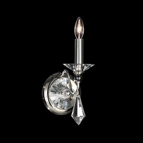 SCHONBEK CLASSIC CRYSTAL LIGHTING > WALL SCONCES > JASMINE 1 LIGHT 220V WALL SCONCE IN POLISHED SILVER WITH CLEAR OPTIC CRYSTAL - ΦΩΤΙΣΤΙΚΆ ΤΟΊΧΟΥ