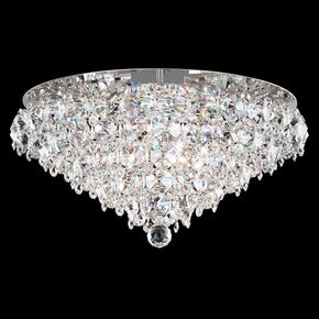 CLASSIC CRYSTAL LIGHTING SCHONBEK > CEILING > BARONET 6 LIGHT 220V CLOSE TO CEILING IN STAINLESS STEEL WITH CLEAR CRYSTALS FROM SWAROVSKI® - ΦΩΤΙΣΤΙΚΆ ΟΡΟΦΉΣ