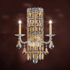 SCHONBEK CRYSTAL CLASSIC LIGHTING > WALL SCONCES > SARELLA 2 LIGHT 220V WALL SCONCE IN HEIRLOOM GOLD WITH CRYSTAL CRYSTALS FROM SWAROVSKI® - ΦΩΤΙΣΤΙΚΆ ΤΟΊΧΟΥ
