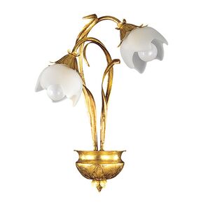 F2-9101-2_B > WALL SCONCES GOLD WITH GLASS