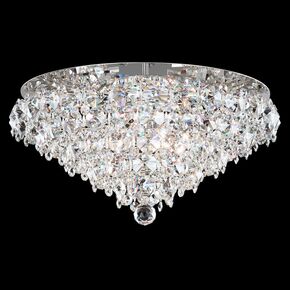 SWAROVSKI ΚΛΑΣΣΙΚΆ ΦΩΤΙΣΤΙΚΆ ΌΡΟΦΉΣ BARONET 6 LIGHT 220V CLOSE TO CEILING IN STAINLESS STEEL WITH CLEAR CRYSTALS FROM SWAROVSKI®
