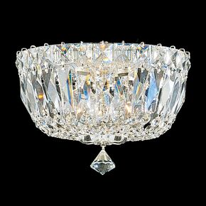 SCHONBEK ΚΛΑΣΣΙΚΆ ΦΩΤΙΣΤΙΚΆ ΌΡΟΦΉΣ PETIT CRYSTAL DELUXE 3 LIGHT 220V CLOSE TO CEILING IN SILVER WITH CLEAR GEMCUT® CRYSTAL