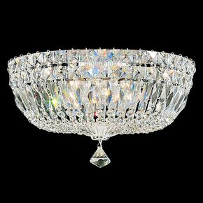 SCHONBEK ΚΛΑΣΣΙΚΆ ΦΩΤΙΣΤΙΚΆ ΌΡΟΦΉΣ PETIT CRYSTAL DELUXE 5 LIGHT 220V CLOSE TO CEILING IN SILVER WITH CLEAR GEMCUT® CRYSTAL