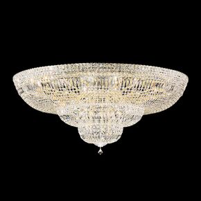 SCHONBEK ΚΛΑΣΣΙΚΆ ΦΩΤΙΣΤΙΚΆ ΌΡΟΦΉΣ PETIT CRYSTAL DELUXE 36 LIGHT 220V CLOSE TO CEILING IN RICH AUERELIA GOLD WITH CLEAR CRYSTALS FROM SWAROVSKI®