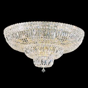 SCHONBEK ΚΛΑΣΣΙΚΆ ΦΩΤΙΣΤΙΚΆ ΌΡΟΦΉΣ PETIT CRYSTAL DELUXE 21 LIGHT 220V CLOSE TO CEILING IN RICH AUERELIA GOLD WITH CLEAR GEMCUT® CRYSTAL