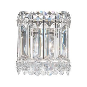 SCHONBEK ΚΛΑΣΣΙΚΆ ΦΩΤΙΣΤΙΚΆ ΑΠΛΊΚΕΣ QUANTUM 1 LIGHT 220V WALL SCONCE IN STAINLESS STEEL WITH CLEAR CRYSTALS FROM SWAROVSKI®
