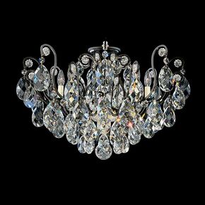 SCHONBEK ΚΛΑΣΣΙΚΆ ΦΩΤΙΣΤΙΚΆ ΌΡΟΦΉΣ RENAISSANCE 8 LIGHT 220V CLOSE TO CEILING IN BLACK WITH CLEAR HERITAGE CRYSTAL