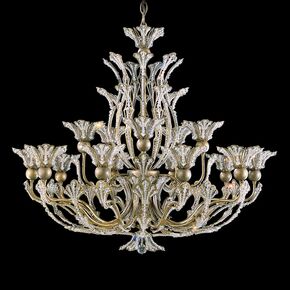 SCHONBEK ΚΛΑΣΣΙΚΆ ΦΩΤΙΣΤΙΚΆ ΚΡΕΜΑΣΤΆ RIVENDELL 16 LIGHT 220V CHANDELIER IN ETRUSCAN GOLD WITH CLEAR CRYSTALS FROM SWAROVSKI®