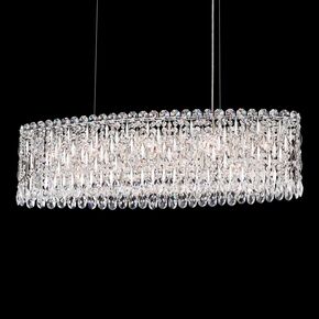SCHONBEK ΚΛΑΣΣΙΚΆ ΦΩΤΙΣΤΙΚΆ ΚΡΕΜΑΣΤΆ SARELLA 12 LIGHT 220V PENDANT IN STAINLESS STEEL WITH CRYSTAL HERITAGE CRYSTAL