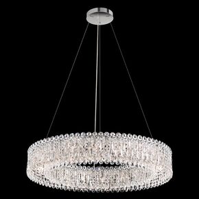 SCHONBEK ΚΛΑΣΣΙΚΆ ΦΩΤΙΣΤΙΚΆ ΚΡΕΜΑΣΤΆ SARELLA 18 LIGHT 220V PENDANT IN STAINLESS STEEL WITH CRYSTAL HERITAGE CRYSTAL