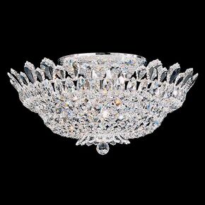 SCHONBEK ΚΛΑΣΣΙΚΆ ΦΩΤΙΣΤΙΚΆ ΌΡΟΦΉΣ TRILLIANE 10 LIGHT 220V CLOSE TO CEILING IN SILVER WITH CLEAR CRYSTALS FROM SWAROVSKI®