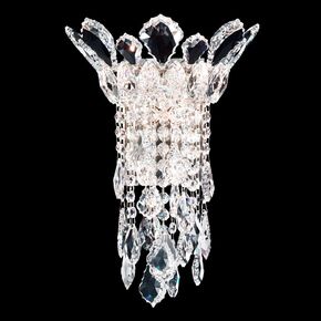 SCHONBEK ΚΛΑΣΣΙΚΆ ΦΩΤΙΣΤΙΚΆ ΑΠΛΊΚΕΣ TRILLIANE STRANDS 2 LIGHT 220V WALL SCONCE IN STAINLESS STEEL WITH CLEAR HERITAGE CRYSTAL
