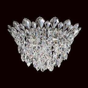 SCHONBEK ΚΛΑΣΣΙΚΆ ΦΩΤΙΣΤΙΚΆ ΌΡΟΦΉΣ TRILLIANE STRANDS 4 LIGHT 220V CLOSE TO CEILING IN STAINLESS STEEL WITH CLEAR HERITAGE CRYSTAL