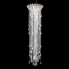 SCHONBEK ΚΛΑΣΣΙΚΆ ΦΩΤΙΣΤΙΚΆ ΚΡΕΜΑΣΤΆ TRILLIANE STRANDS 5 LIGHT 220V PENDANT IN STAINLESS STEEL WITH CLEAR HERITAGE CRYSTAL