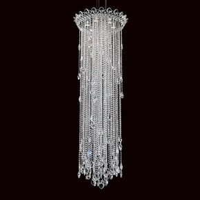 SCHONBEK ΚΛΑΣΣΙΚΆ ΦΩΤΙΣΤΙΚΆ ΚΡΕΜΑΣΤΆ TRILLIANE STRANDS 6 LIGHT 220V PENDANT IN STAINLESS STEEL WITH CLEAR HERITAGE CRYSTAL