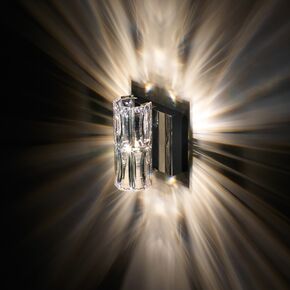 SWAROVSKI ΚΛΑΣΣΙΚΆ ΦΩΤΙΣΤΙΚΆ ΑΠΛΊΚΕΣ VERVE 1 LIGHT 220V WALL SCONCE IN STAINLESS STEEL WITH CLEAR CRYSTALS FROM SWAROVSKI