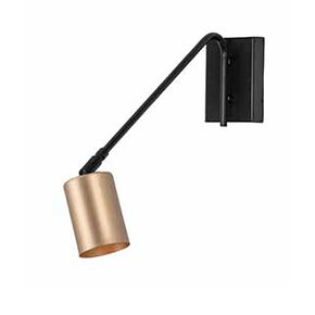 SCONCE LAMP GU10 MAX 25W BLACK-GOLD ZAMPELIS LIGHTS 22228