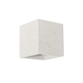 INTERNAL SPACE, CERAMIC, WALL LAMP WHITE CONCRETE, W:115, H:115 - WALL LIGHTS