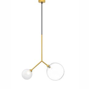 INTERIOR > MODERN MINIMAL LIGHTING > CEILING > PENDANT LIGHT 01253-04 METAL 2XG9, LED W45 H45 CM BALL DIAMETER 12- 20 CM - PENDANT LIGHTS