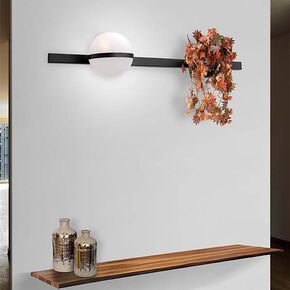 INTERIOR > MODERN MINIMAL LIGHTING > WALL SCONCES > WALL LAMP WITH FLOWER POT LENGTH 85 CM BAR HEIGHT 14 CM 01267-19 METAL G9, LED - WALL LIGHTS